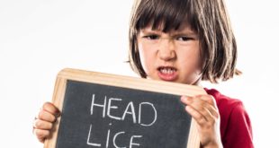 Child head lice sign