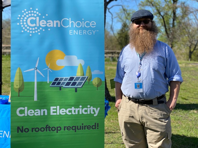 Brian Myers of Clean Choice Energy at Bunny Bonanzoo