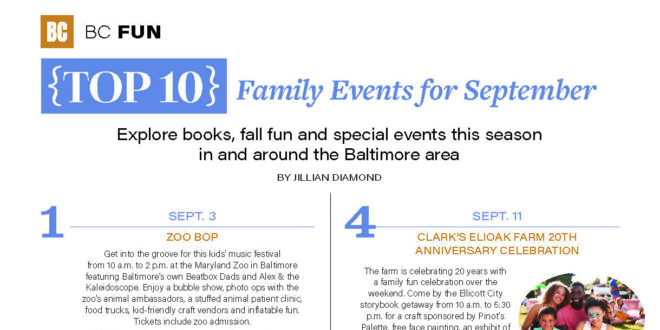 Baltimore's Child Top 10 calendar September