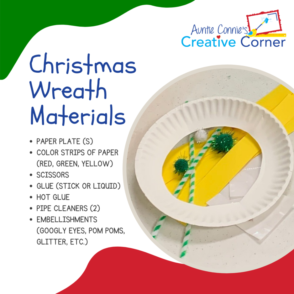 Christmas craft wreath materials Connie's Creative Corner