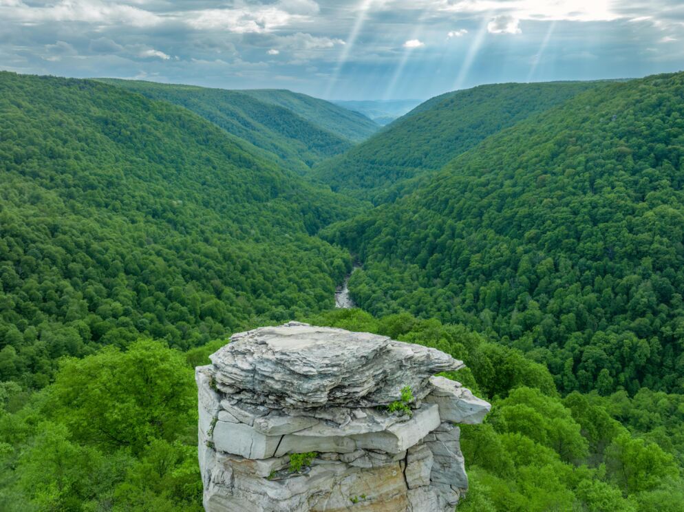 An overlook outside Sutton, West Virginia