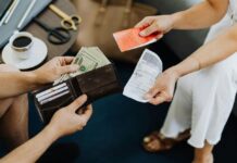 People exchanging money