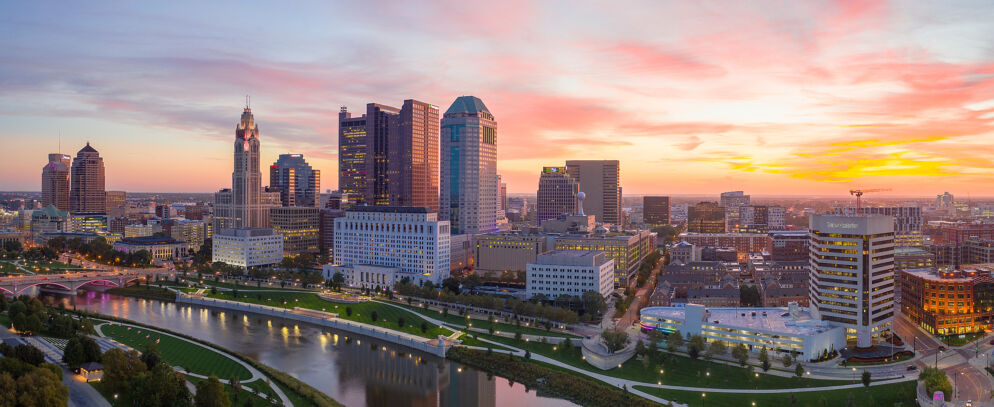 The Columbus, Ohio skyline