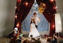 Children on a theater stage