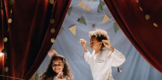 Kids acting on a stage