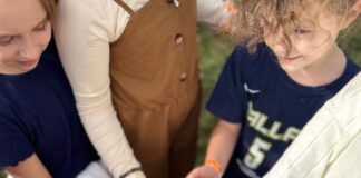 Kids holding apples